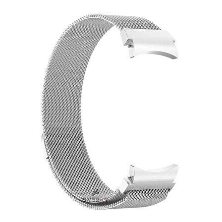 Sneezy Samsung Galaxy Watch 4 40 42 44 46mm Uyumlu Kavisli Woven Wire Metal Tasarım Kordon
