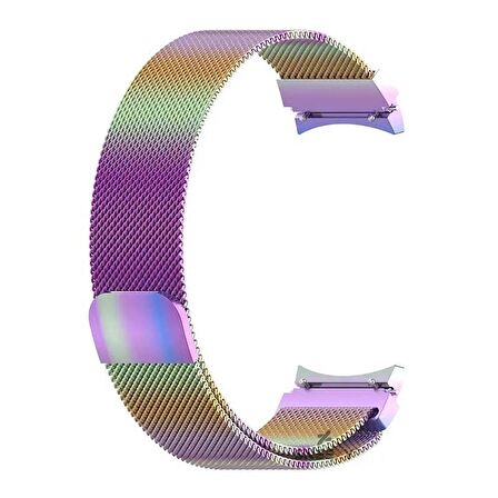 Sneezy Samsung Galaxy Watch 5 40 44 5 Pro 45mm Uyumlu Kavisli Woven Wire Metal Tasarım Kordon