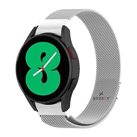 Sneezy Samsung Galaxy Watch 5 40 44 5 Pro 45mm Uyumlu Kavisli Woven Wire Metal Tasarım Kordon