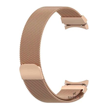 Sneezy Samsung Galaxy Watch 5 40 44 5 Pro 45mm Uyumlu Kavisli Woven Wire Metal Tasarım Kordon