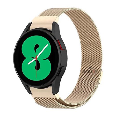 Sneezy Samsung Galaxy Watch 6 40 43 44 47mm Uyumlu Kavisli Woven Wire Metal Tasarım Kordon