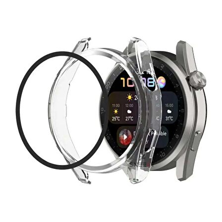 Sneezy Huawei Gt3 Pro 46mm PC Sert Kasa Ve Ekran Koruyucu