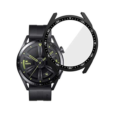 Sneezy Huawei Watch Gt3 46mm PC Sert Kasa Ve Ekran Koruyucu