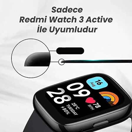 Sneezy Xiaomi Redmi Watch 3 Active İle Uyumlu Polymer Temperli Nano 0.5 mm Watch Ekran Koruyucu