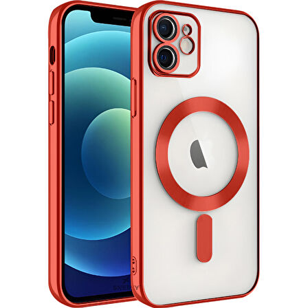 Sneezy İphone 11 İle Uyumlu Reflect Line MagSafe Uyumlu İnce Tasarım Kapak