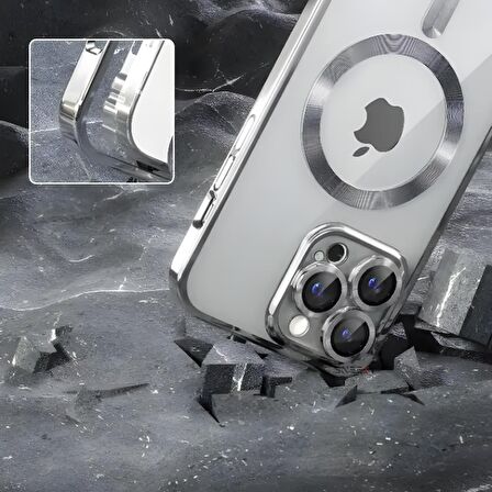 Sneezy İphone 11 İle Uyumlu Reflect Line MagSafe Uyumlu İnce Tasarım Kapak