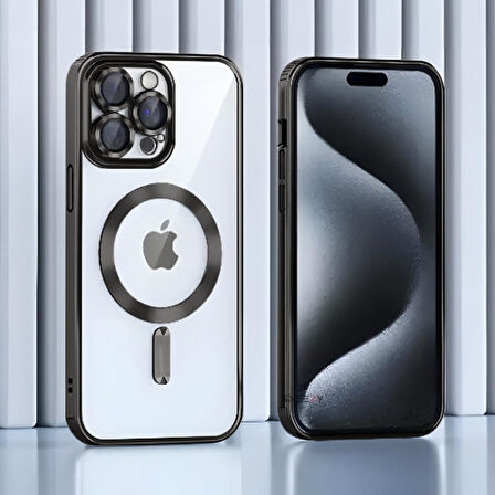 Sneezy İphone 11 İle Uyumlu Reflect Line MagSafe Uyumlu İnce Tasarım Kapak