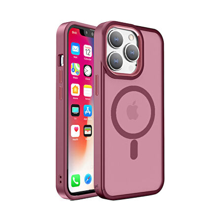 Sneezy İphone 13 Pro Max İle Uyumlu Magnetic Matte Prism Kapak