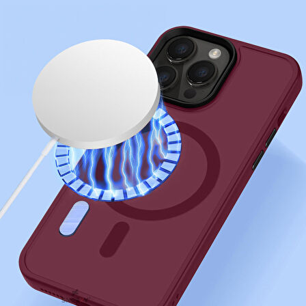 Sneezy İphone 13 Pro Max İle Uyumlu Magnetic Matte Prism Kapak