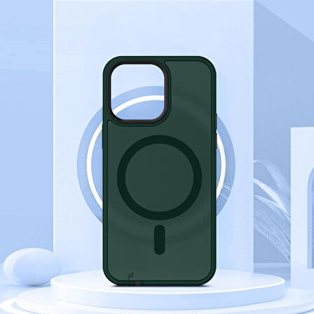 Sneezy İphone 13 Pro İle Uyumlu Magnetic Matte Prism Kapak