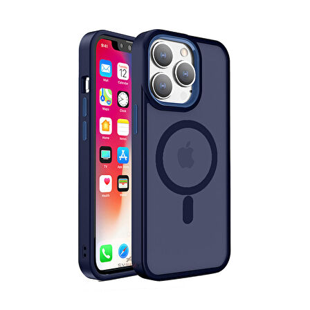 Sneezy İphone 13 Pro İle Uyumlu Magnetic Matte Prism Kapak