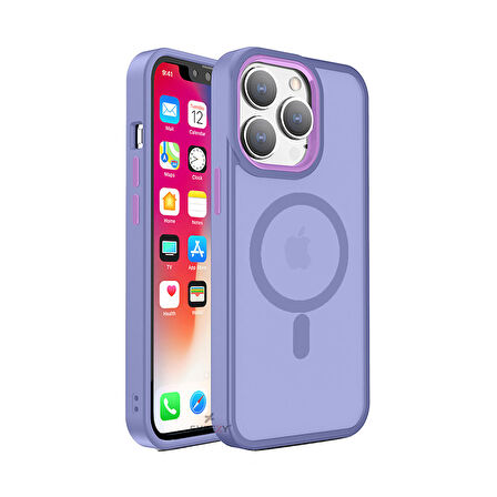 Sneezy İphone 13 Pro İle Uyumlu Magnetic Matte Prism Kapak