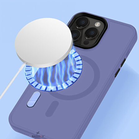 Sneezy İphone 13 Pro İle Uyumlu Magnetic Matte Prism Kapak