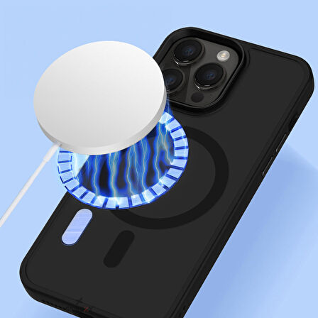 Sneezy İphone 13 Pro İle Uyumlu Magnetic Matte Prism Kapak