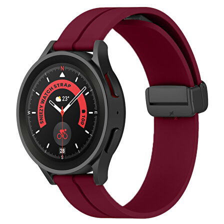 Sneezy Huawei Watch GT4 46mm İle Uyumlu 22mm Coastal Magnet Tokalı Silikon Kordon