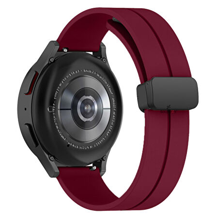 Sneezy Huawei Watch GT4 46mm İle Uyumlu 22mm Coastal Magnet Tokalı Silikon Kordon