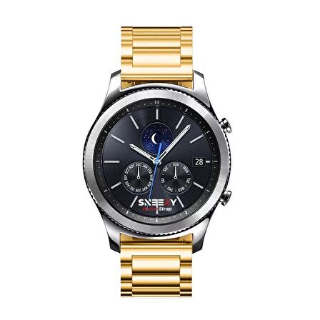 Sneezy Huawei Watch Gt4 46mm İle Uyumlu 22mm Ironweft Döküm Çelik Metal Kordon