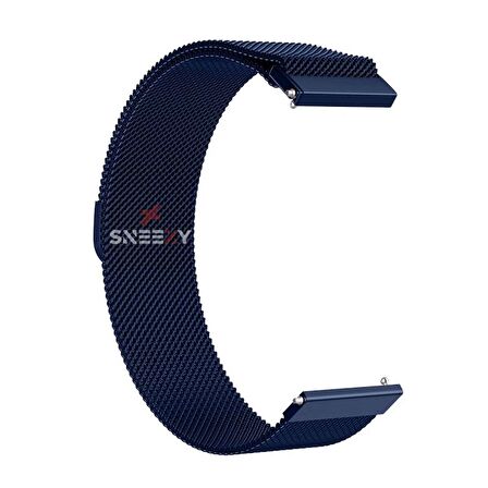Sneezy Huawei Watch GT4 46mm İle Uyumlu 22mm Woven Wire Tasarım Metal Hasır Kordon
