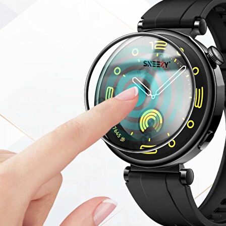 Sneezy Huawei Gt4 41mm İle Uyumlu Polymer Temperli Nano 0.5 mm Watch Ekran Koruyucu