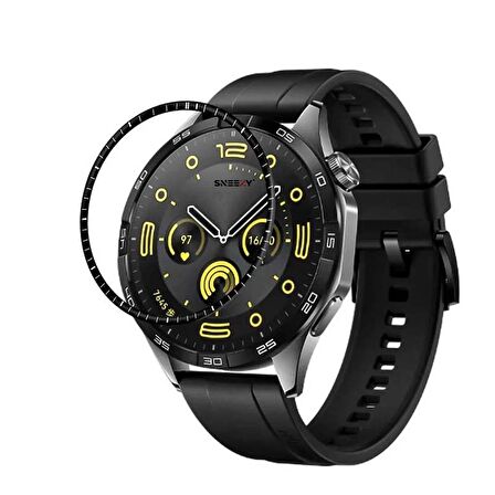 Sneezy Huawei Gt4 46mm İle Uyumlu Polymer Temperli Nano 0.5 mm Watch Ekran Koruyucu