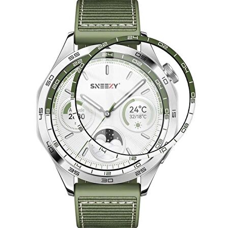 Sneezy Huawei Gt4 46mm Yeşil İle Uyumlu Polymer Temperli Nano 0.5 mm Watch Ekran Koruyucu