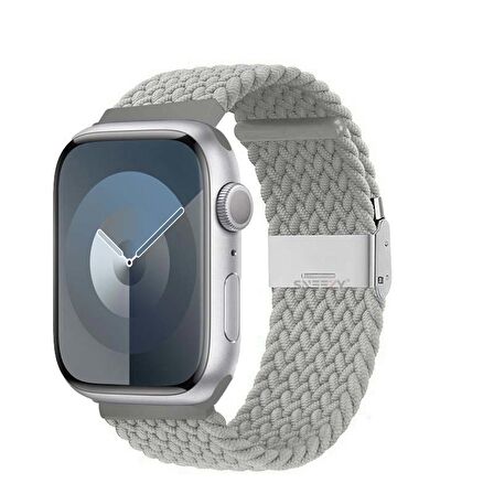 Sneezy Apple Watch 42-44-45-49mm İle Uyumlu Metal Klips Solo Fiberlink Örgü Kordon