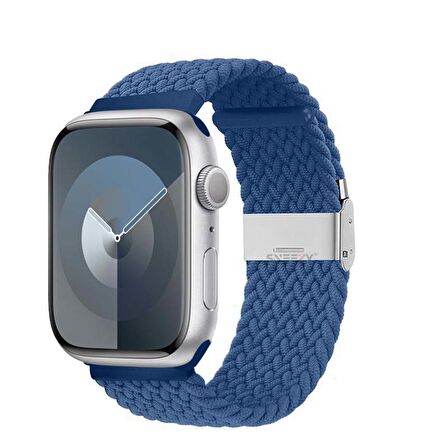 Sneezy Apple Watch 42-44-45-49mm İle Uyumlu Metal Klips Solo Fiberlink Örgü Kordon