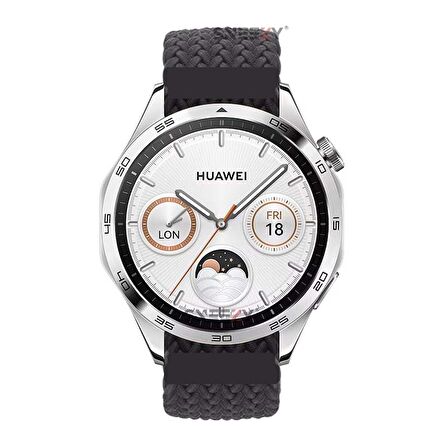 Sneezy Huawei Watch Ultimate - Watch Buds 22mm Uyumlu Metal Klips Solo Fiberlink Örgü Kordon