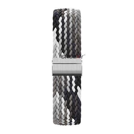 Sneezy Huawei Watch Ultimate - Watch Buds 22mm Uyumlu Metal Klips Solo Fiberlink Örgü Kordon