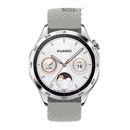 Huawei Watch GT2 Elite-Sport-Classic 46mm-GT2 Pro 22mm Uyumlu Metal Klips Solo Fiberlink Örgü Kordon