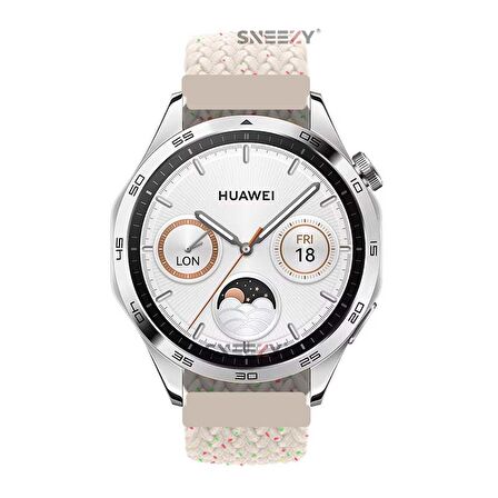 Huawei Watch GT2 Elite-Sport-Classic 46mm-GT2 Pro 22mm Uyumlu Metal Klips Solo Fiberlink Örgü Kordon