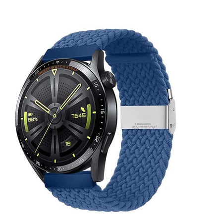 Huawei Watch 3 Elite-Classic 46mm-Watch 3 Pro 22mm Uyumlu Metal Klips Solo Fiberlink Örgü Kordon