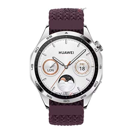 Huawei Watch 3 Elite-Classic 46mm-Watch 3 Pro 22mm Uyumlu Metal Klips Solo Fiberlink Örgü Kordon