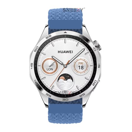 Sneezy Huawei Watch 4 46mm-Watch 4 Pro 22mm Uyumlu Metal Klips Solo Fiberlink Örgü Kordon