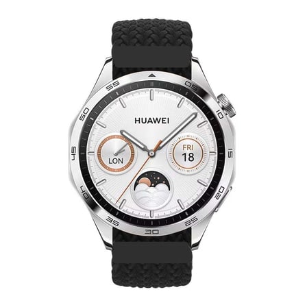 Sneezy Huawei Watch 4 46mm-Watch 4 Pro 22mm Uyumlu Metal Klips Solo Fiberlink Örgü Kordon