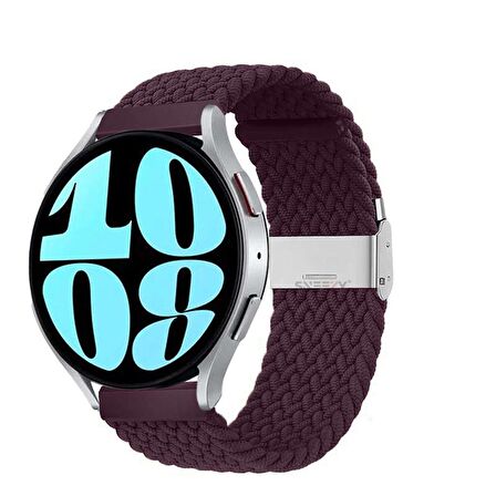 Sneezy Samsung Galaxy Watch Active Active 2 44mm-40mm 20mm Metal Klips Solo Fiberlink Örgü Kordon