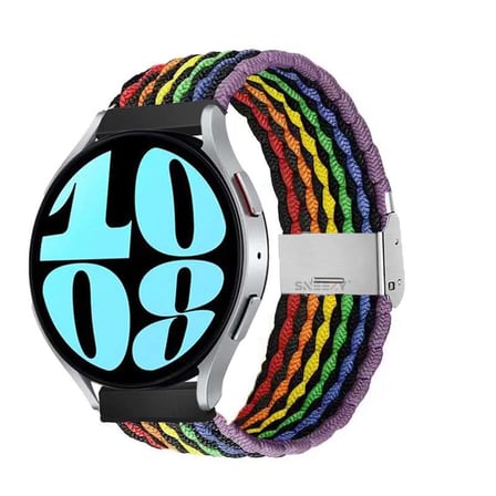 Sneezy Samsung Galaxy Watch 5 Pro R-920 İle Uyumlu 20mm Metal Klips Solo Fiberlink Örgü Kordon