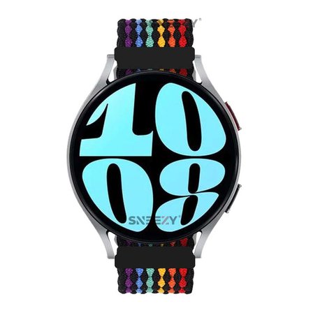 Sneezy Samsung Galaxy Watch 5 Pro R-920 İle Uyumlu 20mm Metal Klips Solo Fiberlink Örgü Kordon