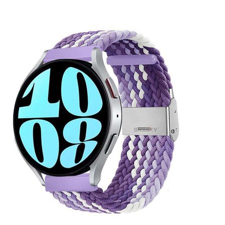 Sneezy Samsung Galaxy Watch 5 Pro R-920 İle Uyumlu 20mm Metal Klips Solo Fiberlink Örgü Kordon