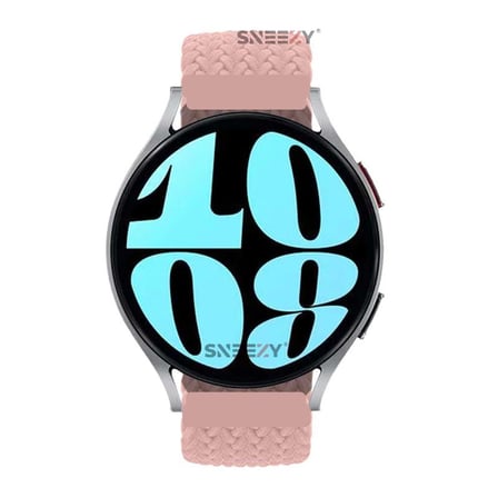 Sneezy Samsung Galaxy Watch 5 Pro R-920 İle Uyumlu 20mm Metal Klips Solo Fiberlink Örgü Kordon