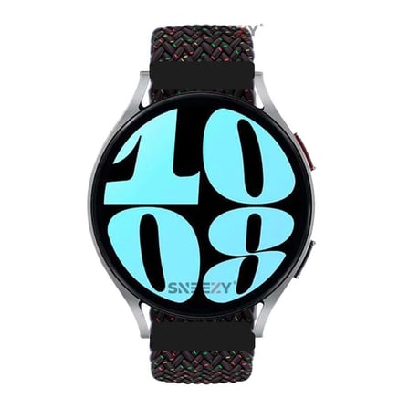 Sneezy Samsung Galaxy Watch 5 Pro R-920 İle Uyumlu 20mm Metal Klips Solo Fiberlink Örgü Kordon
