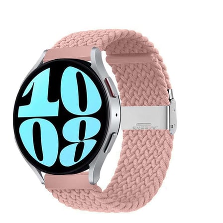 Sneezy Samsung Galaxy Watch 4 40-42-44-46mm Uyumlu 20mm Metal Klips Solo Fiberlink Örgü Kordon