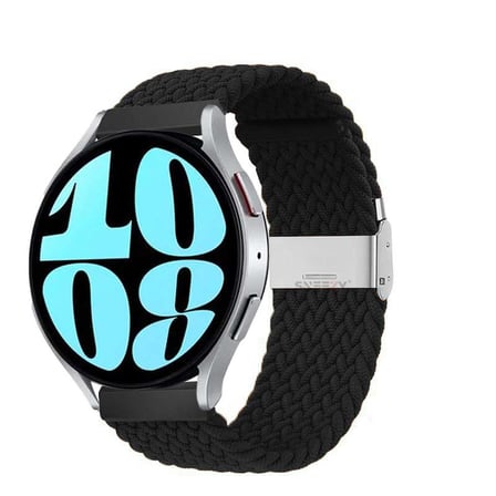 Sneezy Samsung Galaxy Watch 4 40-42-44-46mm Uyumlu 20mm Metal Klips Solo Fiberlink Örgü Kordon
