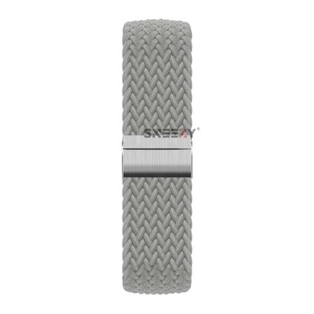 Sneezy Samsung Galaxy Watch 5 40-44mm İle Uyumlu 20mm Metal Klips Solo Fiberlink Örgü Kordon