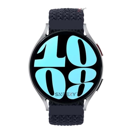 Sneezy Samsung Galaxy Watch 5 40-44mm İle Uyumlu 20mm Metal Klips Solo Fiberlink Örgü Kordon