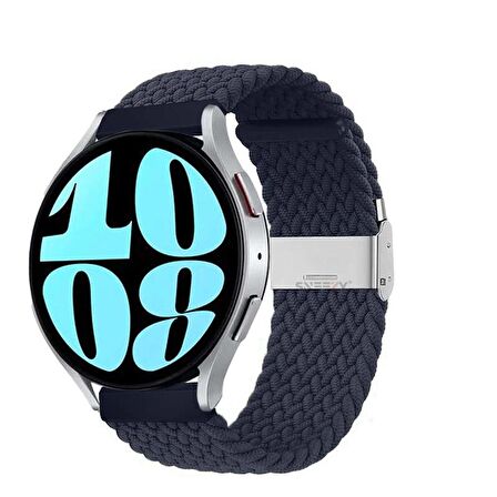 Sneezy Huawei Watch GT 3 Elegant Active 42mm Uyumlu 20mm Metal Klips Solo Fiberlink Örgü Kordon