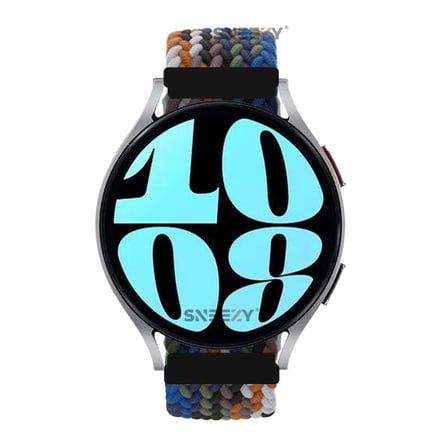 Sneezy Huawei Watch GT 3 Pro 43mm İle Uyumlu 20mm Metal Klips Solo Fiberlink Örgü Kordon
