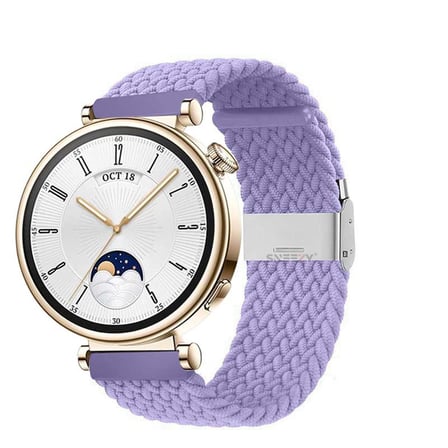 Sneezy Huawei Watch GT 4 41mm İle Uyumlu 18mm Metal Klips Solo Fiberlink Örgü Kordon