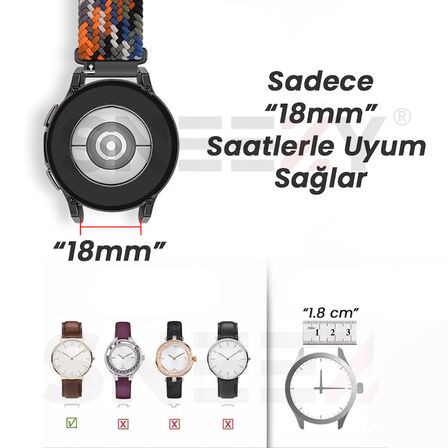 Sneezy Huawei Watch GT 4 41mm İle Uyumlu 18mm Metal Klips Solo Fiberlink Örgü Kordon