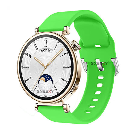 Sneezy Huawei Watch GT4 41mm İle Uyumlu 18mm PureLux Soft Tokalı Silikon Kordon
